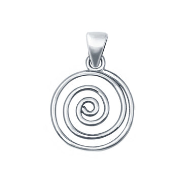 925 Sterling Silver Spiral Charm Pendant